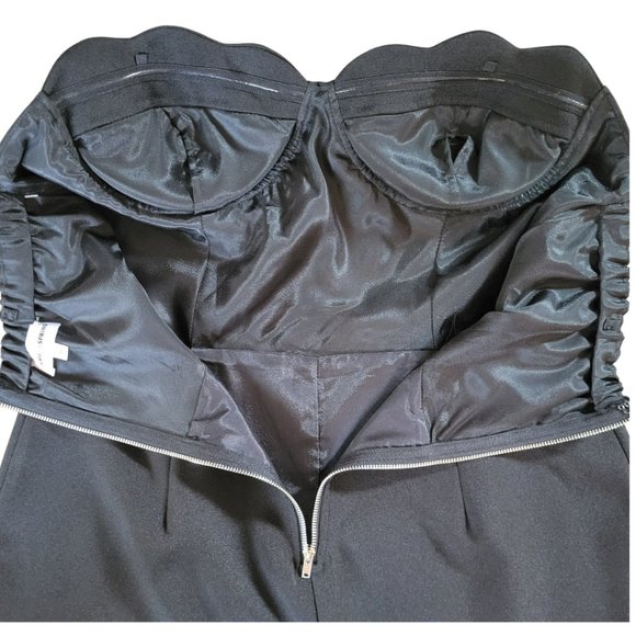 🌟 NWOT SUNSET & SPRING Black Bustier Romper Bloomingdales Size M - Picture 7 of 16